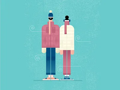 Winter is coming characters cold design rain sucks vector wind winter