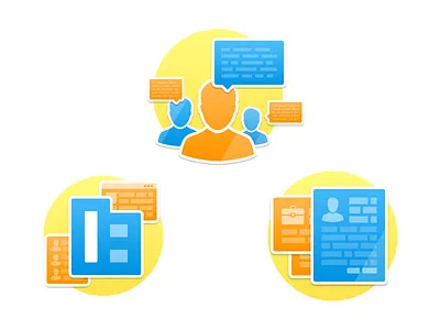 * company cv flat icon icons illustration job material profile resume vacancy work