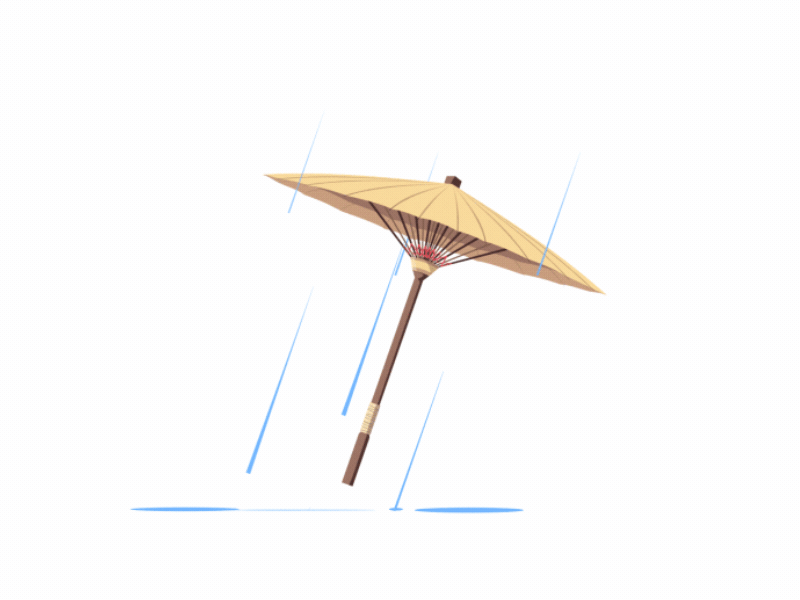 Paper umbrella graphics motion