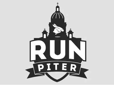 Run tourism logo brand identity illustration jump letters logo logotype rabbit run sport style typography