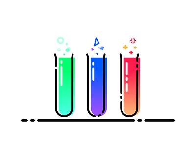 Magic test tube illustration magic test tube