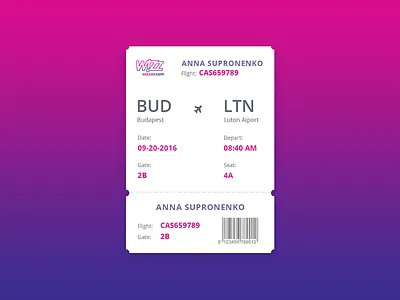 Boarding Pass 100days boarding dailyui day024 pass