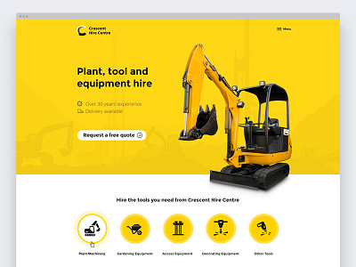 Webdesign builder construction equipment hire home machine plant redesign tool webdesign website wip