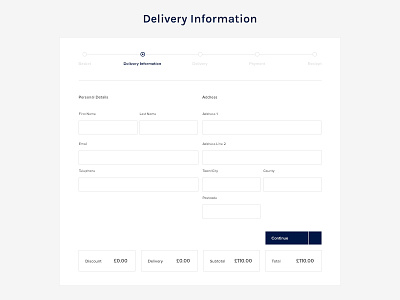 Delivery information checkout design detail ecommerce madebyshape shape ui ux web website