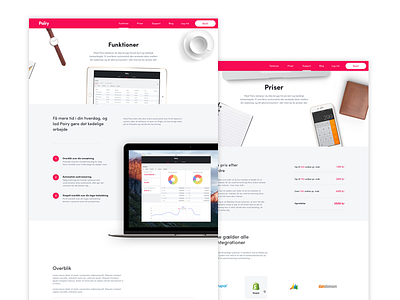 Pairy - Features and Pricing design frontend ui ux