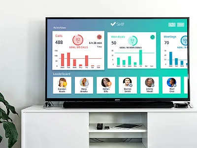 Sellf for Apple  TV Concept apple apple tv business competition concept crm deals goals leaderboard sales sellf stats