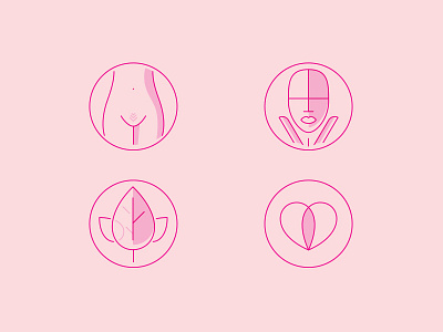 Gimme Sugars branding icons illustration pink sugar web women