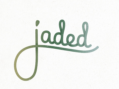 Jaded gradient green jade jaded lettering type