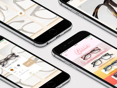 Glazzes Store Pages glasses ios pages store ui ux