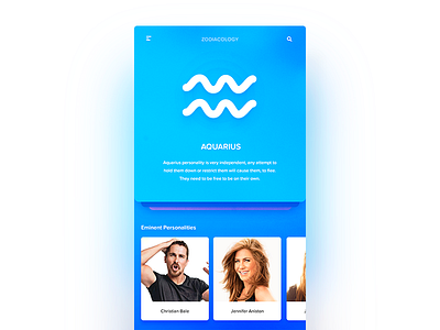 Zodiacology app aquarians astrology horoscope ios ios app signs ui user experience user interface ux zodiac
