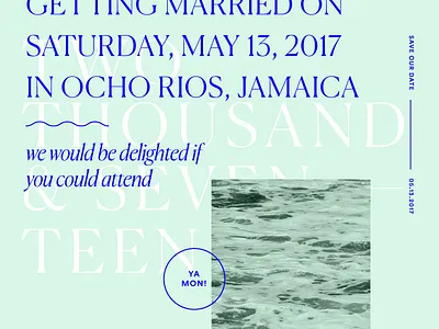 Save The Date jamaica savethedate typography wedding