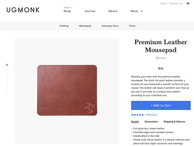 Product Photo Scroll ecommerce gif layout product page scroll ugmonk ui ux web web design