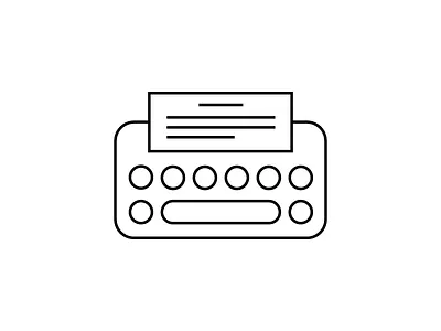 Typewriter icon line simple typewriter