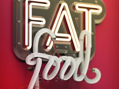 Fat Food 3d cinema4d lettering