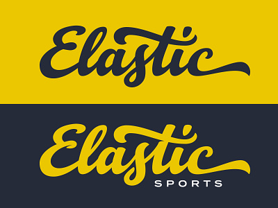 Elastic Brand Final brand design elastic hand lettering lettering logo pencil sketch sports