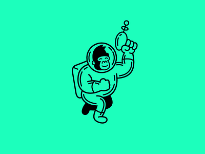 Gorilla Bro gorilla illustration mascot space vector