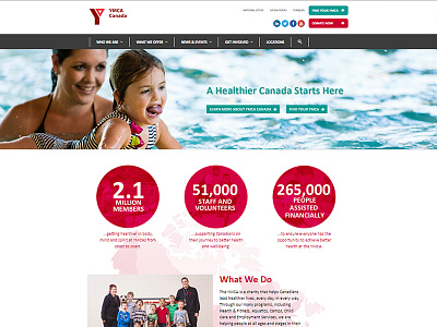 Ymca National Home design. non profit webdesign website