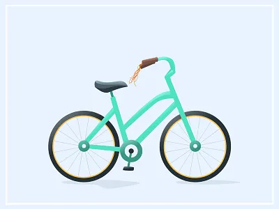 Bike on the Go bicycle bike handlebars illustration summer