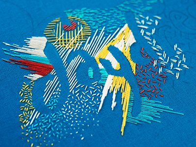 Sketch to stitch daydream embroidery typography