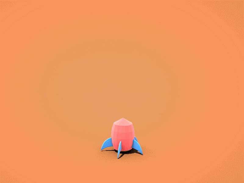 Cinema 4D Animation 3d animation cinema 4d design design challenge gif low poly rocket simple