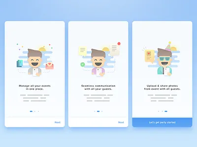 Onboarding android avatar boy card character illustration invitation ios male man onboarding ui