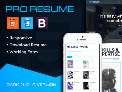 ProResume HTML Template free proresume html template resume template theme theme download themeforest wordpress