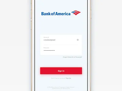 Bank of America - App Redesign apple bank concept design ios redesign ui