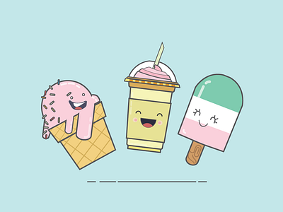 Summertime cream happiness hot ice icons illustration shakes summer summertime