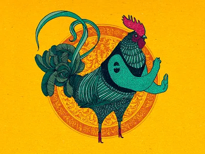 Coq feather fight ruster