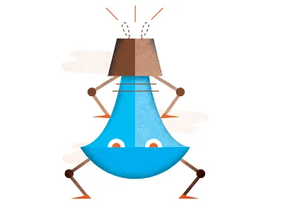 Robot 3d illustration lamp robot server space tech vector