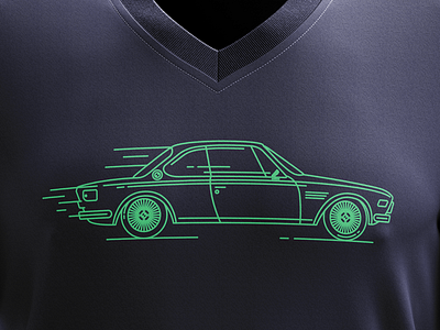 BMW E9 T-Shirt bmw bmw car bmw e9 bmwtshirt car car icon e9 graphic design icon retro retro car tshirt
