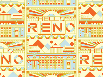 Hello Reno Full architecture delongchamps hello illustration sun linework nevada office post reno