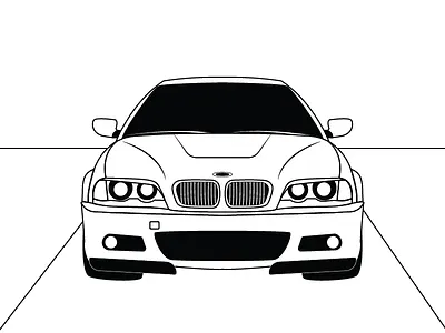 BMW Before automotive bmw car illustration line