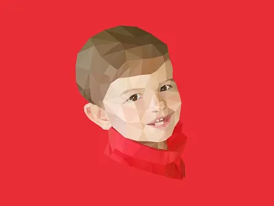 #SLDrefuel 11 of 52 — Father's Day baby child face geometric poly portrait sldrefuel triangles