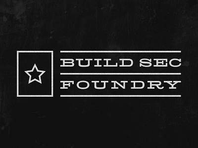 Build Sec Foundry black cyber flag minimal monochrome security slab type