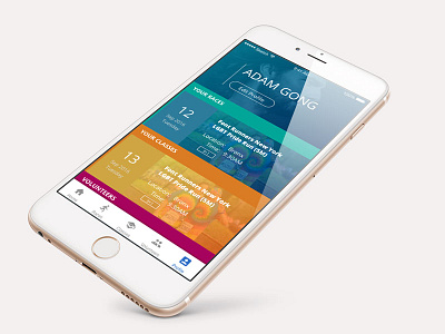 Profile page for a running app category feed ios iphone menu profile