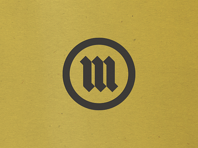 Blackletter "m" blackletter gothic icon logo m mark