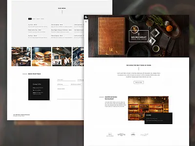 Gem - A Minimalist Template for Restaurants architecture creative minimal one page parallax photography portfolio restaurant single page themeforest web design