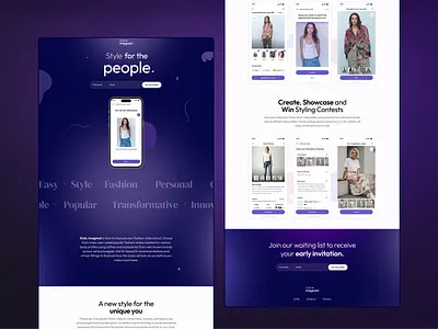 Empowering Fashion – Style, Imagined Website app branding clothes design fashion graphic design purple style ui ux web design website