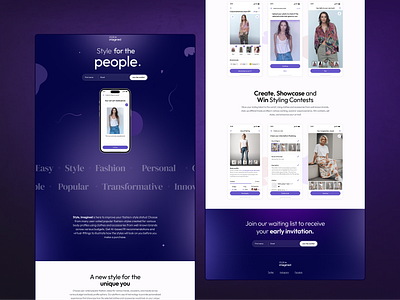 Empowering Fashion – Style, Imagined Website app branding clothes design fashion graphic design purple style ui ux web design website