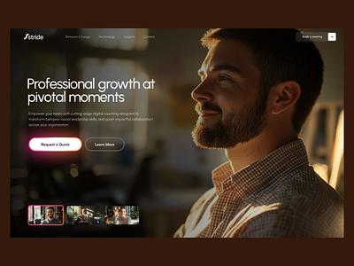 Elegant Business Coaching UI Design business ui career coaching coaching platform corporate design digital coaching elegant ui engaging experience intuitive layout leadership ux modern web motivational ux professional growth responsive web structured design ui design ux design ux typography ux ui warm aesthetics web branding