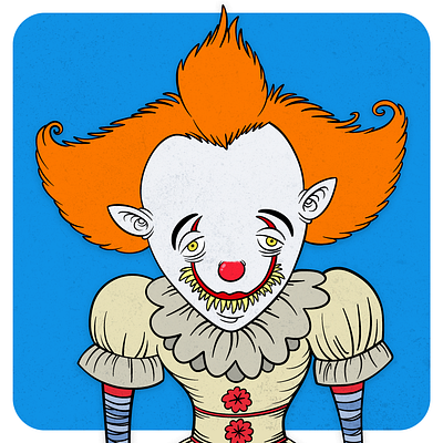 Pennywise cartoon child design illustration monster monsterdoodle