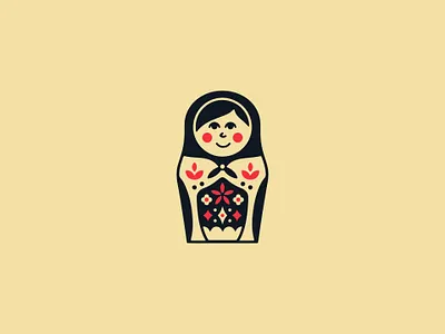 Redd-Up PGH Doll Logo blush branding cleaning design doll floral flowers graphic design illustration ivory logo nesting organize pattern red vector