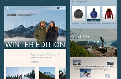 BETTER LIFE / WINTER EDITION branding design figma graphic design illustration logo ui uiux ux web design