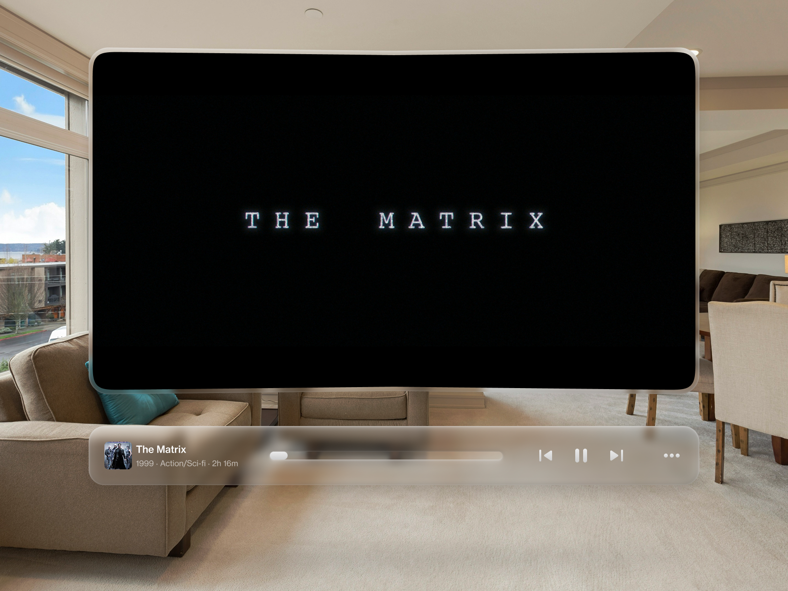 AR Video Player Concept Design ar augmented reality cinema deep glass figma glassmorphism liquid glass liquid glass apple movie neumorphism player prototype screen ui ui design uiux user interface video player virtual reality vr