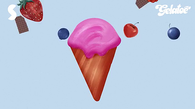 Gelatoe Launch Animation after effects animation branding cool creative fashion frame by frame animation fun gelato gif handdrawn illustration melt motion graphics procreate stefankunz texture