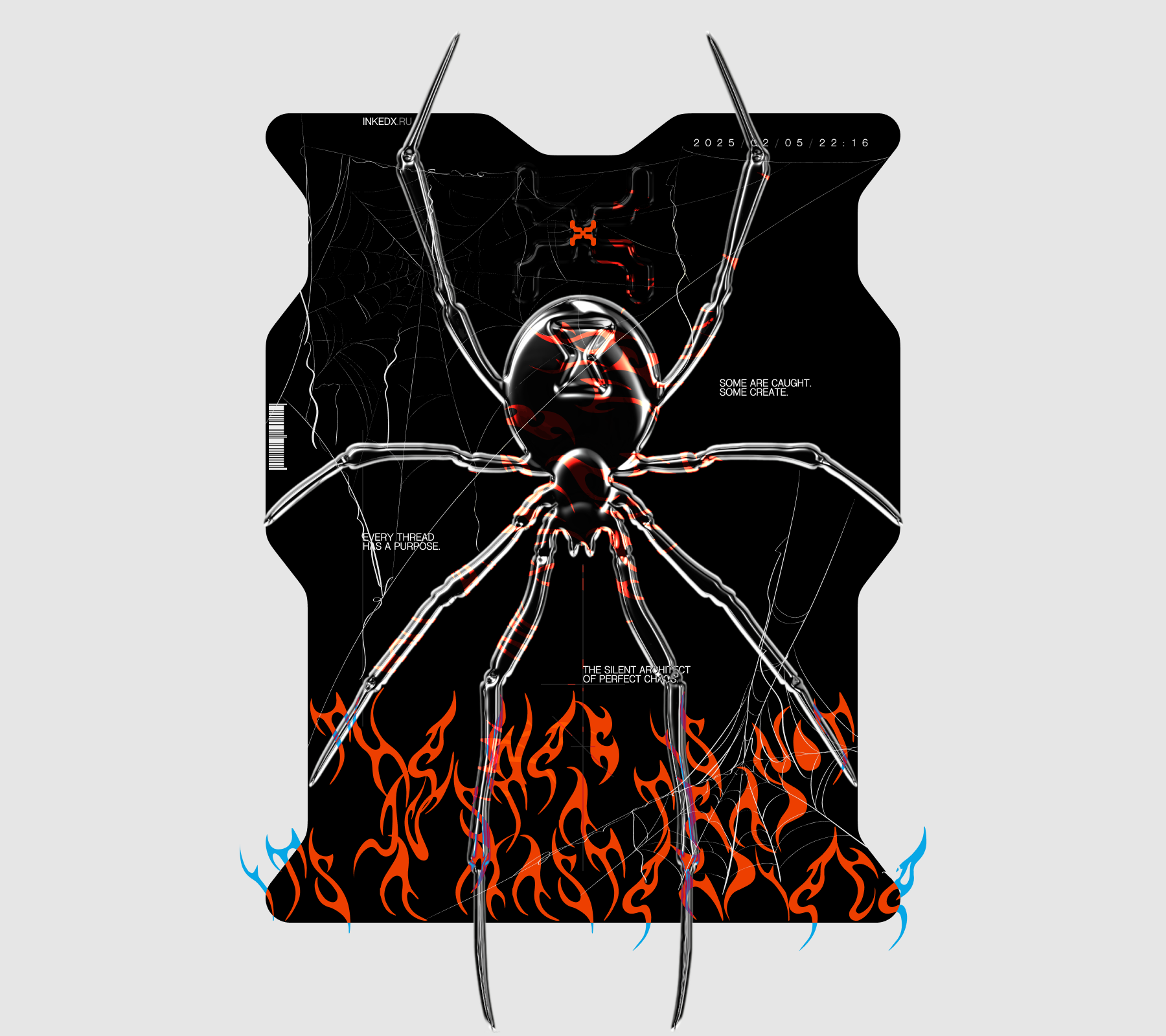 Spider Brutal Poster Design 3d branding brutal deathcore graphic design logo poster ppt presentation spider ui