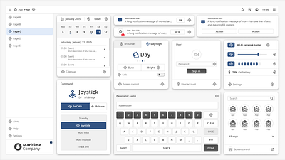 Application menus application dashboard design industry maritime menu open source openbridge ui ui kit