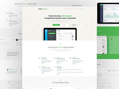Metric Global Survey Web & Dashboard Design dashboard design finance interface mobile payment profile survey ui ux web