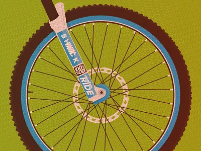 Mountain Bike Teaser bike black blue decal green illustration logo mountain race snapshot tyre wheel